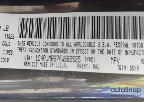 2015 Jeep Cherokee Trailhawk из США, поврежденный, VIN 1C4PJMBS7FW582525